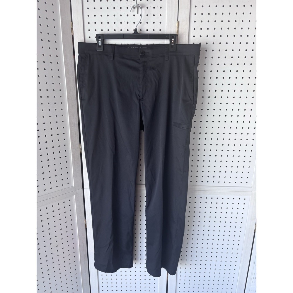 Savane Men's 36/30 Smart Cargo Performance Pants‎ Black Straight Leg Chino